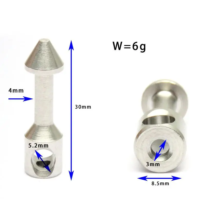 1 قطعة Speargun Speargone رئيس استبدال 316 الفولاذ المقاوم للصدأ الرمح الفرقة عظم الترقوة مسمار لصيد الأسماك بالرمح