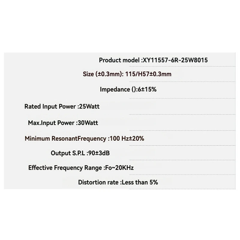 Universal 4.5Inch Round Speaker Stereo Sound System 25W 6Ω Premium Audio Accessories Audio Midrange Loudspeaker