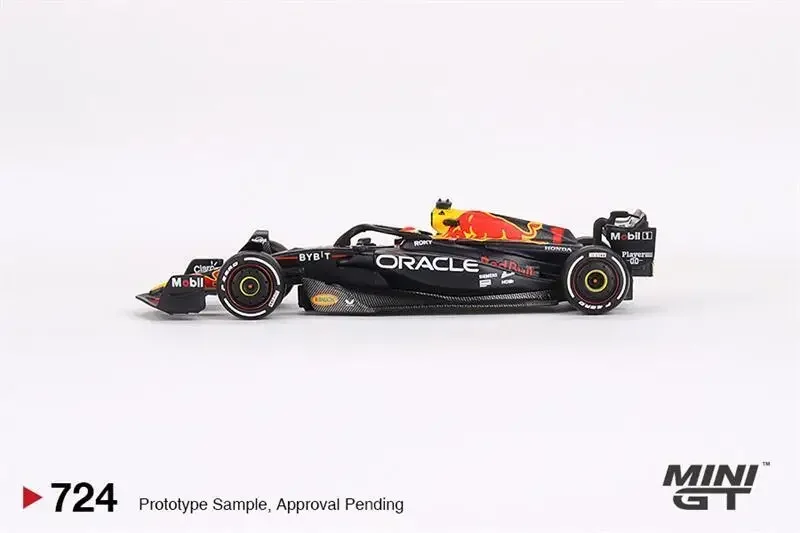 **Przedszamówienie** MINI GT Opakowanie blistrowe 1:64 Oracle RB Racing RB19 # 1 Max / # Odlewany model samochodu Sergio 2023 F1