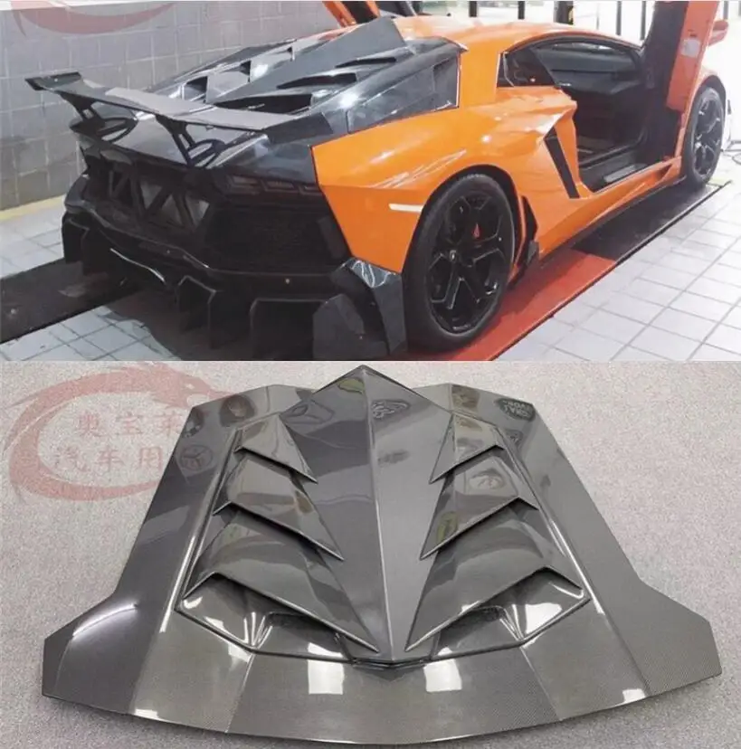 

DMC Style Real Carbon Fiber Rear Bumper Trunk Lid Engine Hood Bonnet Vent Cover For Lamborghini Aventador LP700 LP720