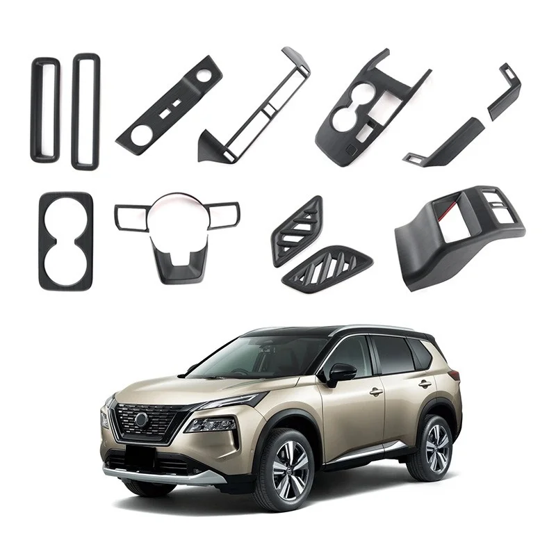 For Nissan Rogue X Trail T33 2021-2023 Interior Accessories Center Console Interior Door Handle Air Outlet Window Lift Panel