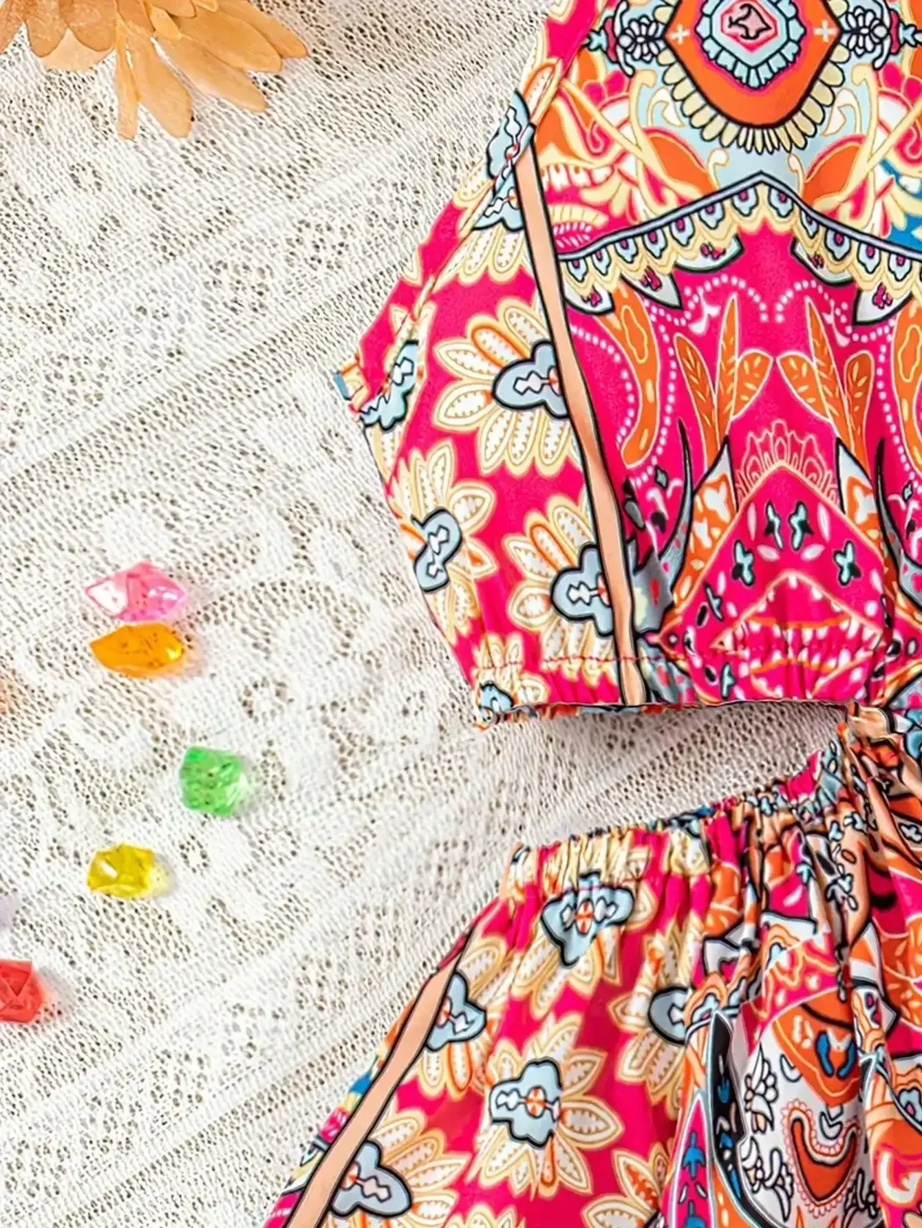 2026 Mädchen Sommer-Modekleid, Lässiges Liebesmuster, Atmungsaktives Ärmelloses Kleid mit Quadratischem Ausschnitt (Ohne Accessoires) – Detail 19