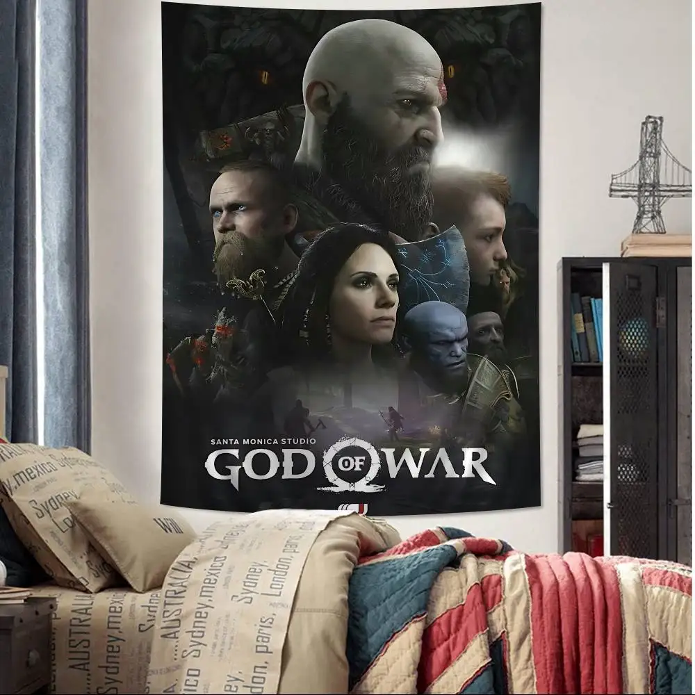 Game God Of War Ragnarok Hanging Bohemian Tapestry Indian Buddha Wall Decoration Witchcraft Bohemian Cheap Hippie Wall Hanging