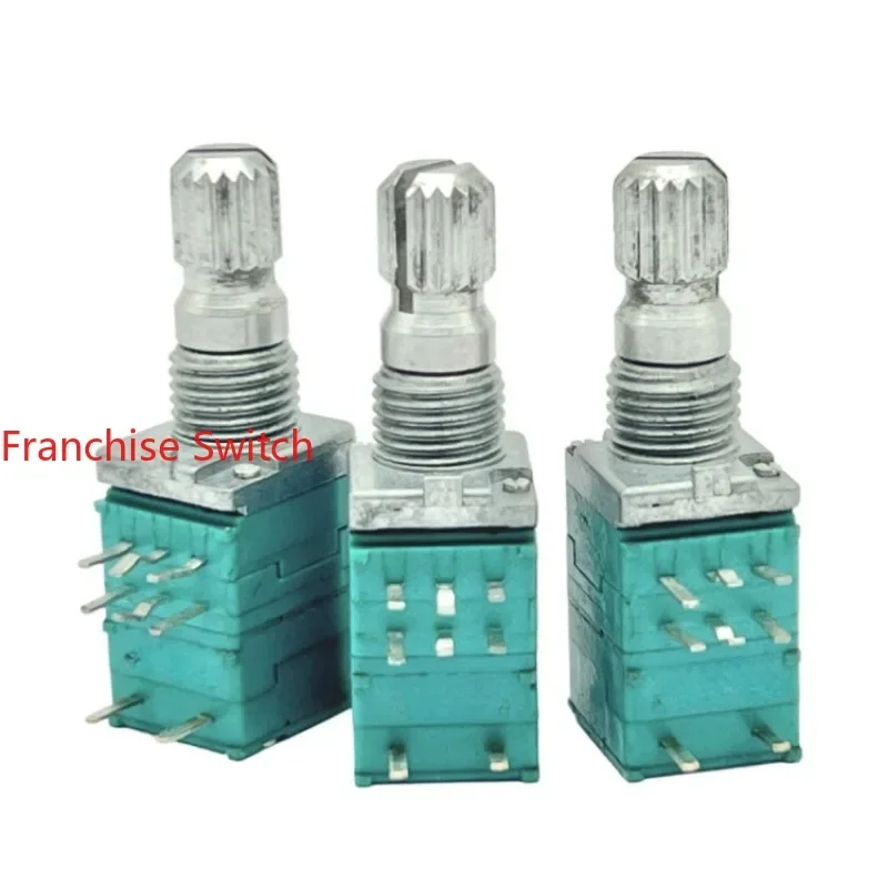 10PCS RK09 Dual Precision Potentiometer A20K พร้อมสวิตช์เครื่องขยายเสียงความยาวเพลา 15 มม.