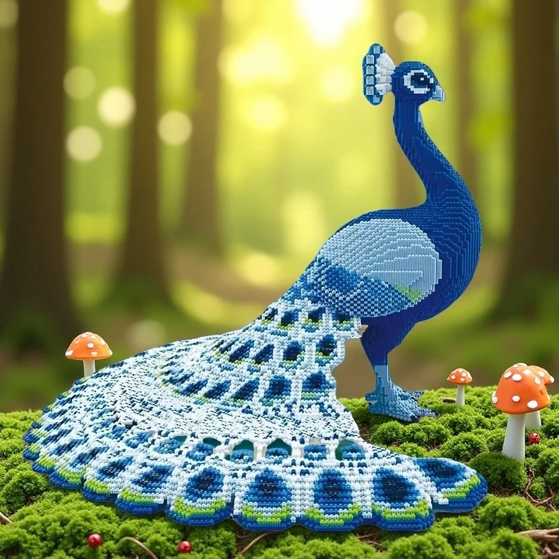 5684 บล็อกตัวต่อนกยูงสีน้ำเงิน, เกมปาร์ตี้, งานฝีมือ DIY, บล็อกคลายเครียด, โต๊ะต้อนรับบริษัท, ของตกแต่งห้องนั่งเล่นและห้องทำงาน, ของขวัญวันหยุด, ของขวัญวันคริสต์มาสอีฟ, ของขวัญเพื่อนในวันคริสต์มาส, ของขวัญวันอีสเตอร์