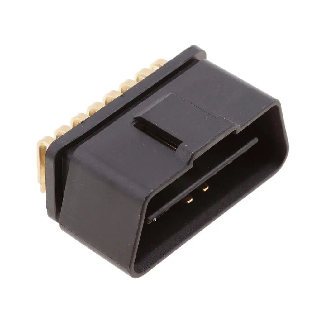 دولتي obdii obd2 16 دبوس 90 درجة زاوية ذكر موصل قابس محول