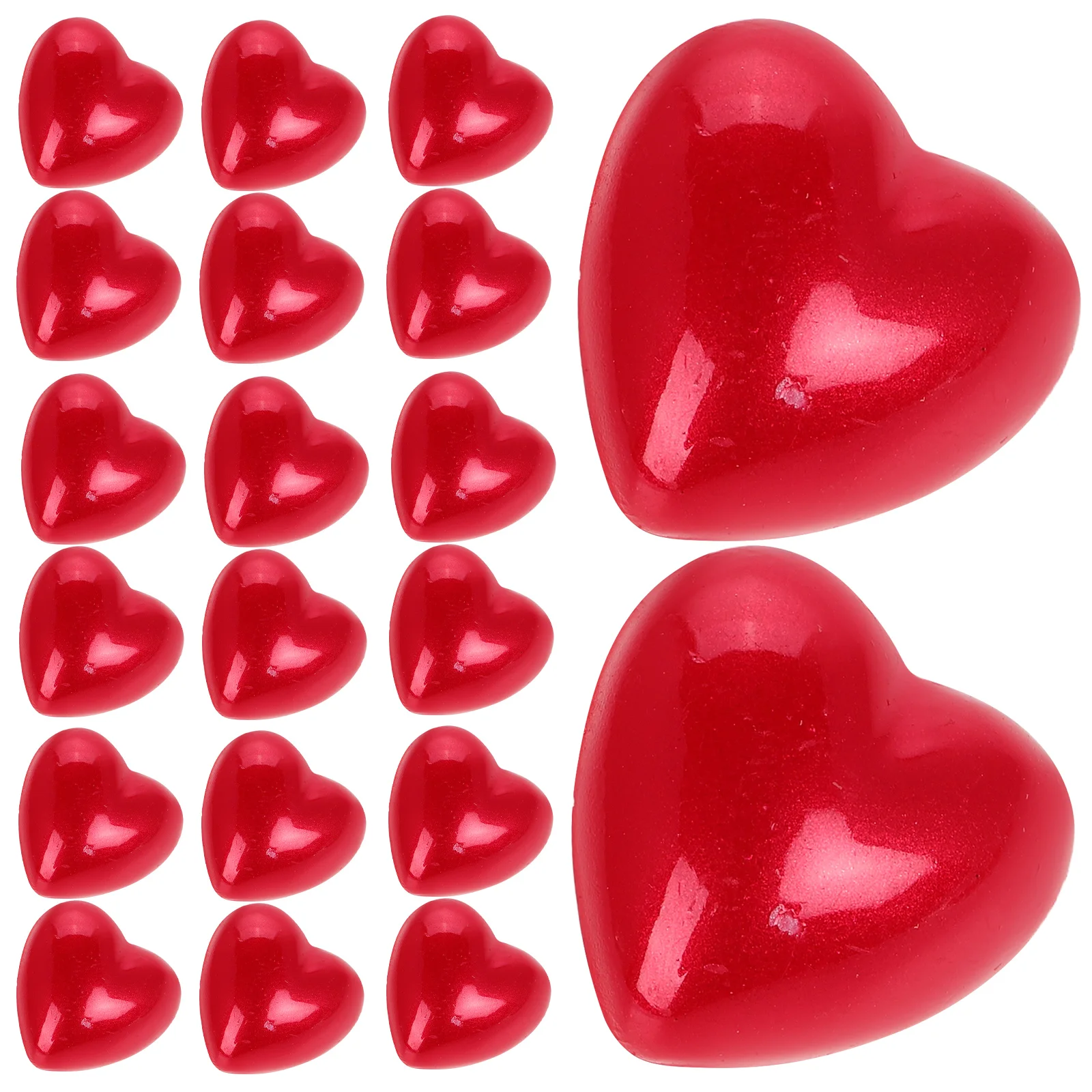 

20 Pcs Heart-shaped Buttons Diy Nose Craft Puppet Accessory Puppy Supply for Stuffed Animals and Making