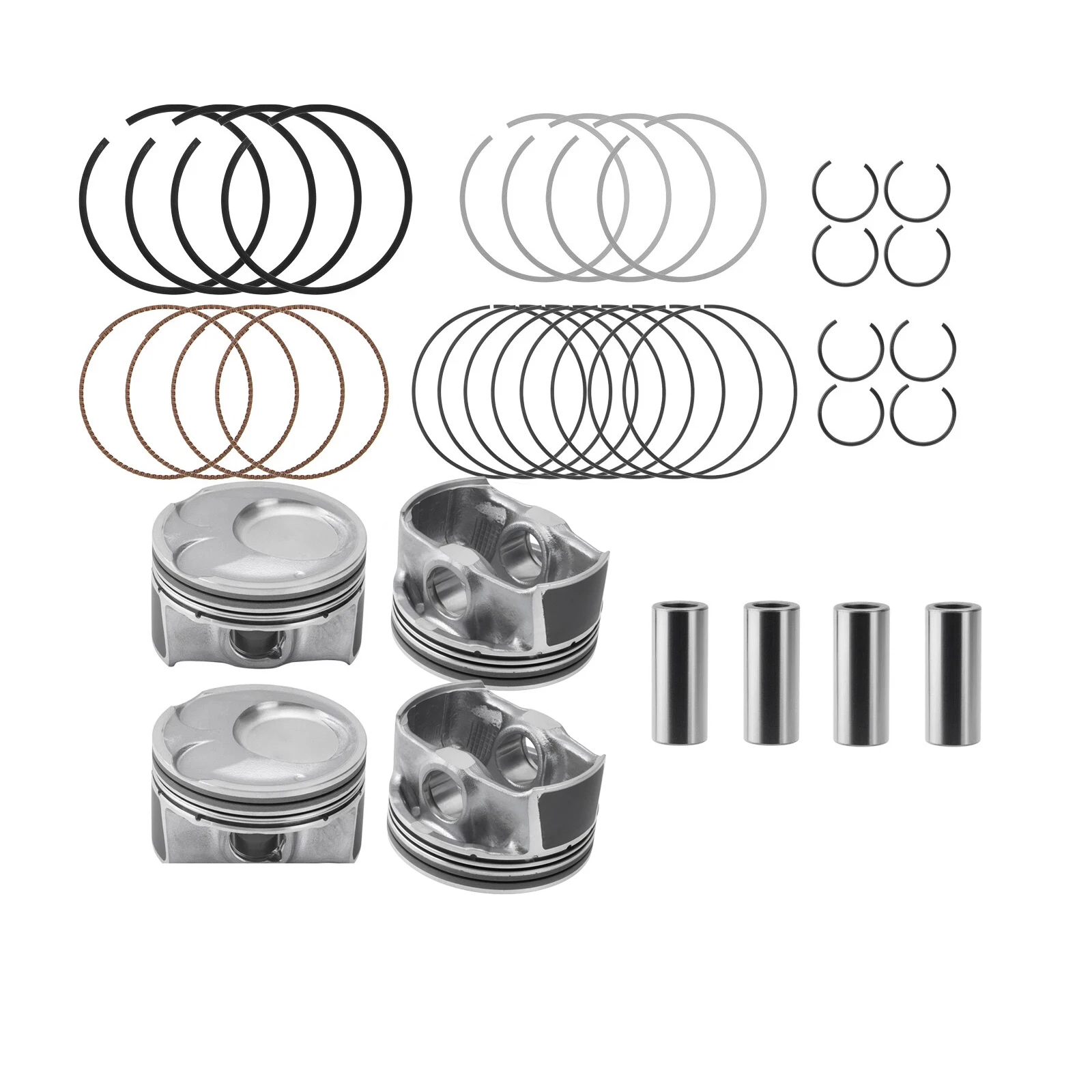 

23041-2E100 23040-2E000 Запчасти Поршни Комплект колец АВТО ДВИГАТЕЛЬ Для Hyundai Для Kia 1.8L l4 ГАЗ DOHC G4NB 1.8 L T10-16