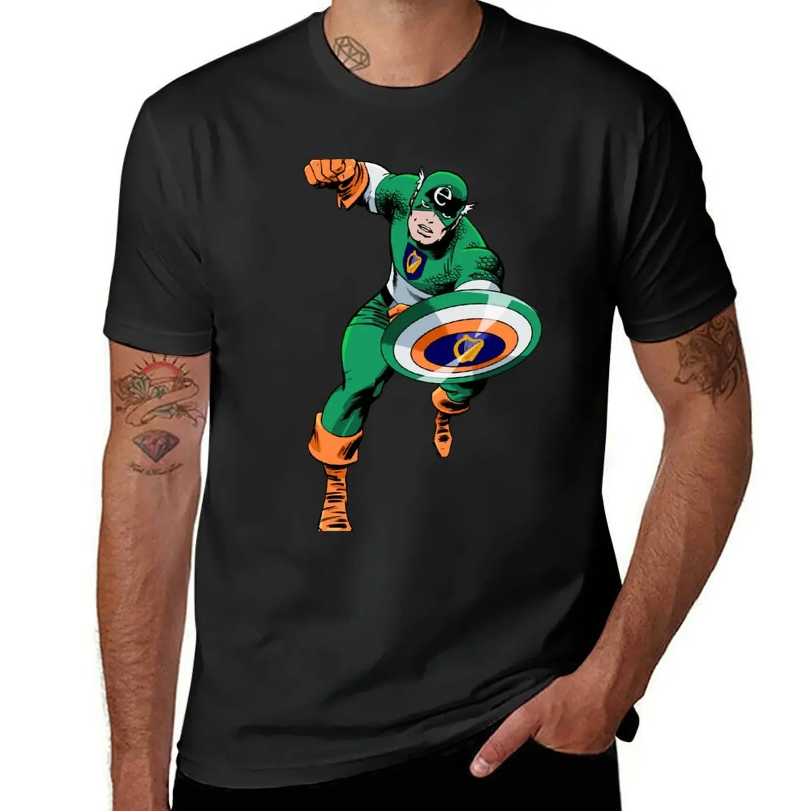 Captain Ireland T-Shirt vintage anime shirt luxury designer black t shirts for men