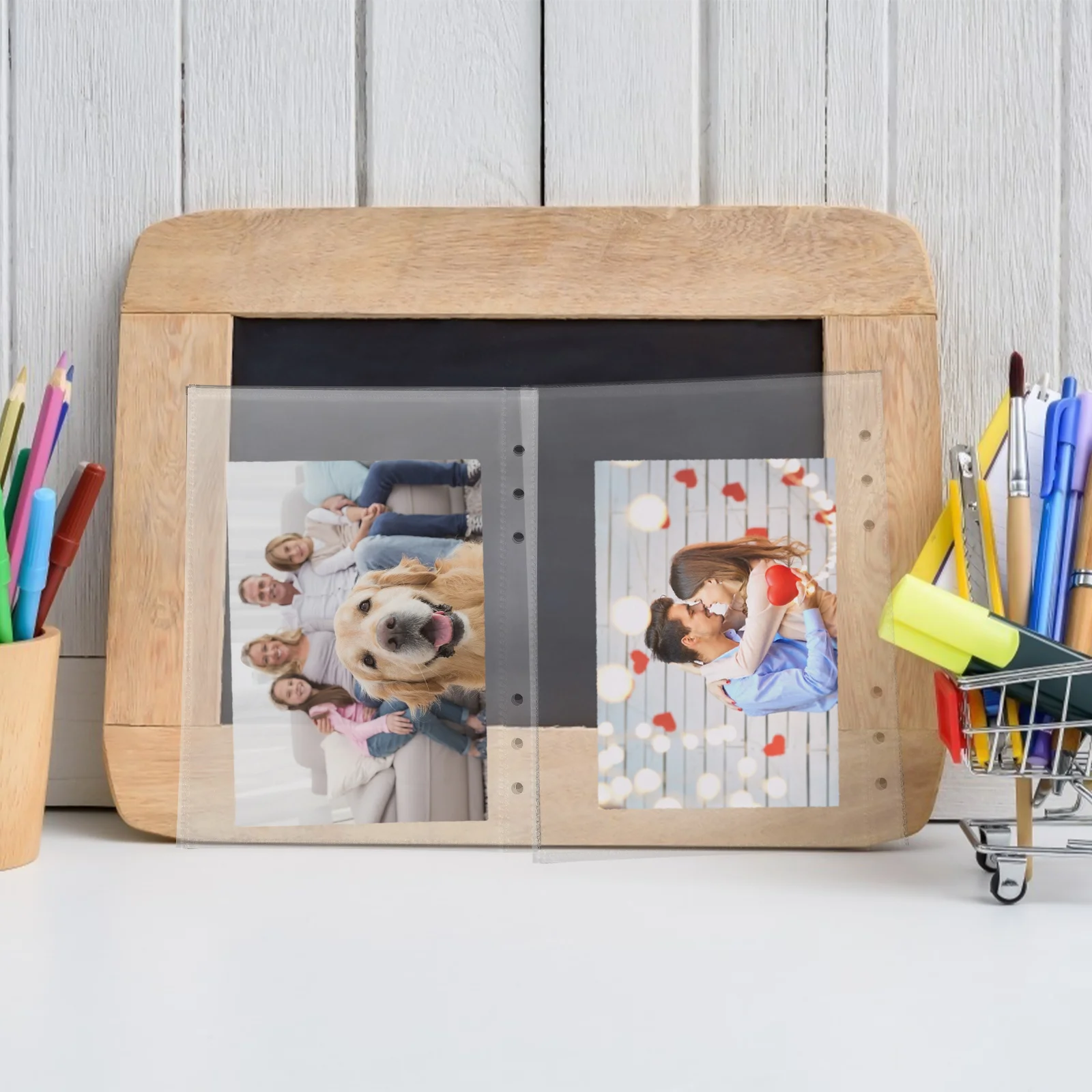 

Display Book with Plastic Sleeves Binder Folder Photo Pockets Game Card Storage Solution Document Holder Clear Cover