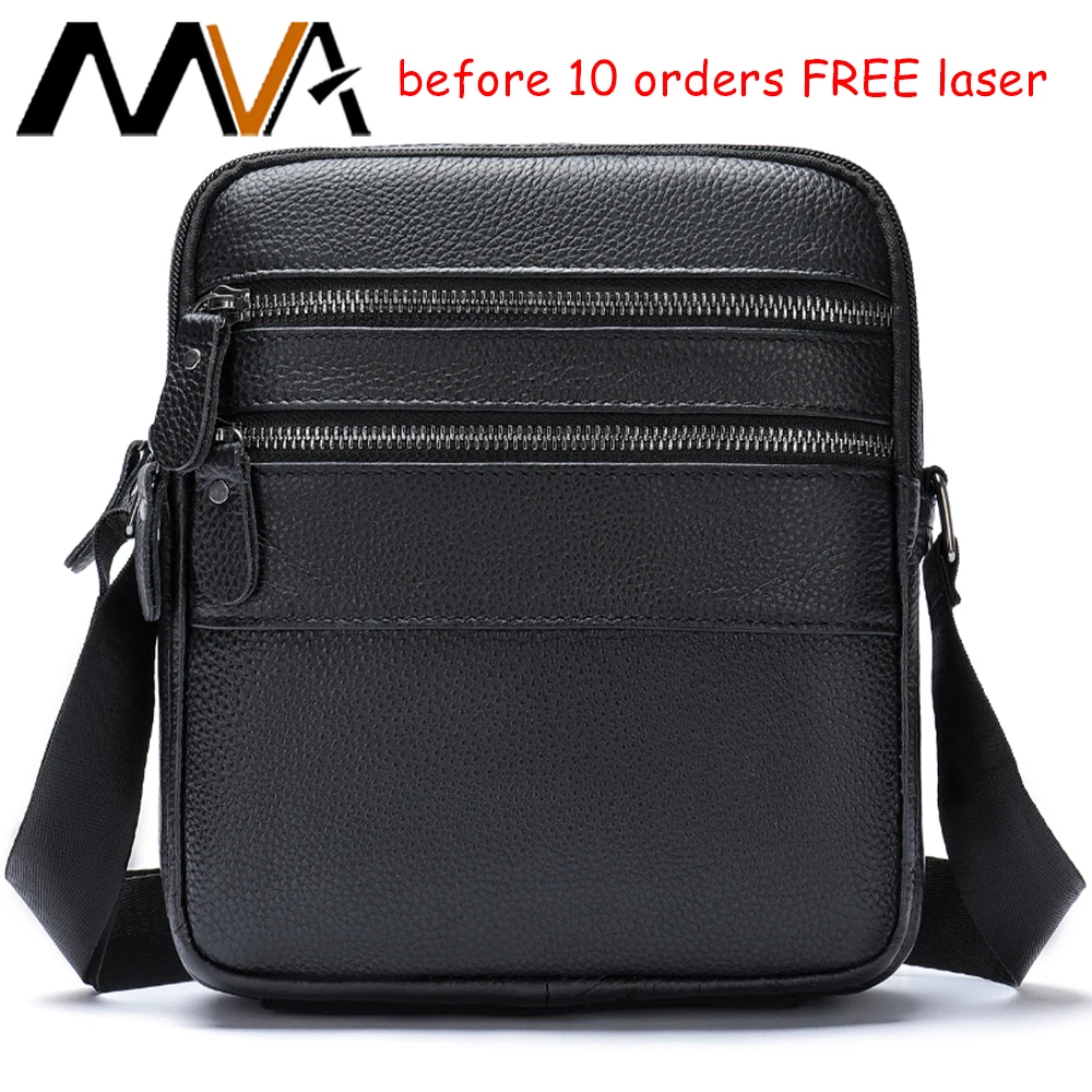 MVA Messenger Bags For Men Casual Male Shoulder Bag Husband Black Ipad Man Bag Crossbody Bags Men Natural Leather Mens Handbag