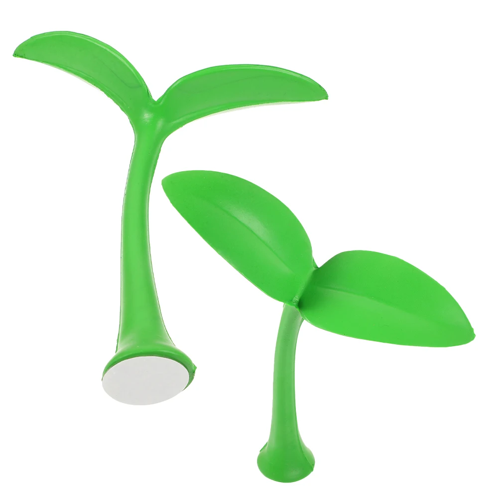 

2PCS Car Roof Decoration 3D Stickers Automotive Ornaments Cute Accessories Exterior Decals Bean Sprout Car Plant Decor