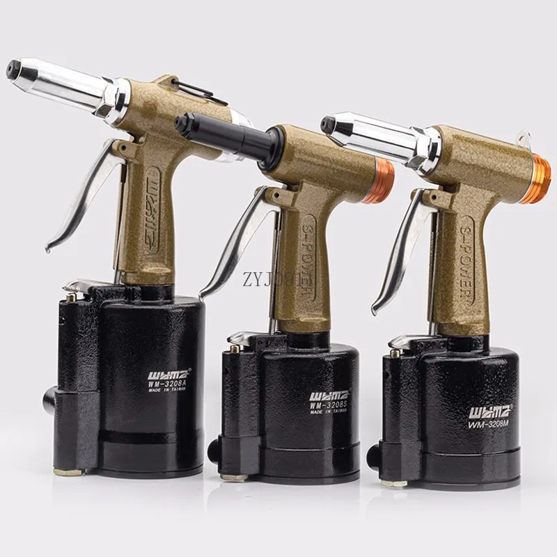 ปืนยิงหมุดย้ําแบบนิวเมติก ฝาตะปูเกรดอุตสาหกรรมคว้าเครื่องหมุดย้ําตาบอดเร็ว