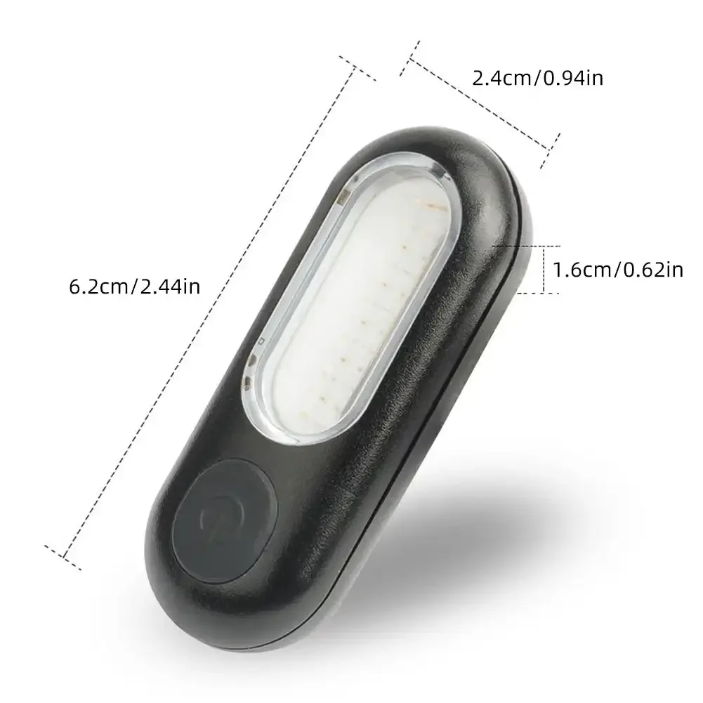 Fiets 2 lichtkleuren in 1 lamp COB LED 5 modi met modusgeheugen Oplaadbare interne Li-batterij Zadelpen en riemmontagelichten