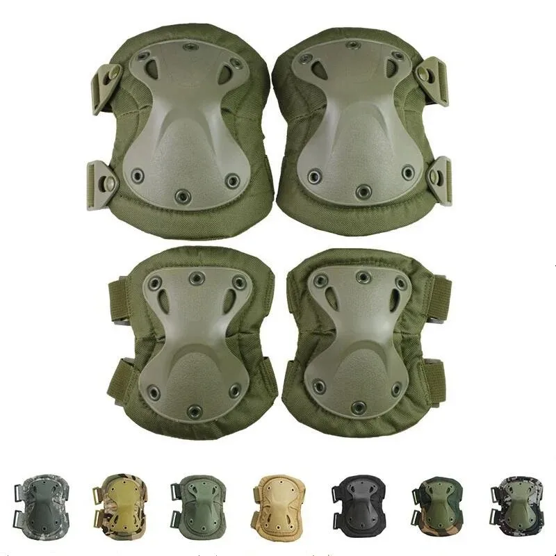 Imagem -06 - Airsoft Tático Joelho Cotovelo Protective Pads Guard Gear Segurança Combate Paintball Skate Esportes ao ar Livre