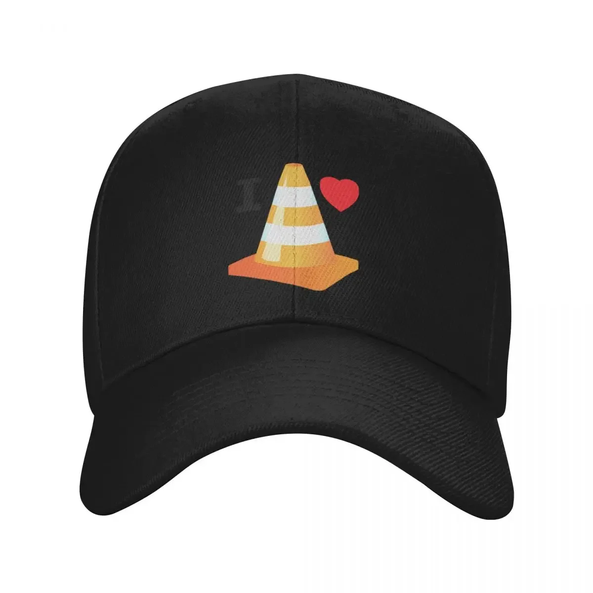 Traffic Cone Funny Road Marker Roadworks Design Baseball Cap Trucker Hat Unique hats Designer Man Women's