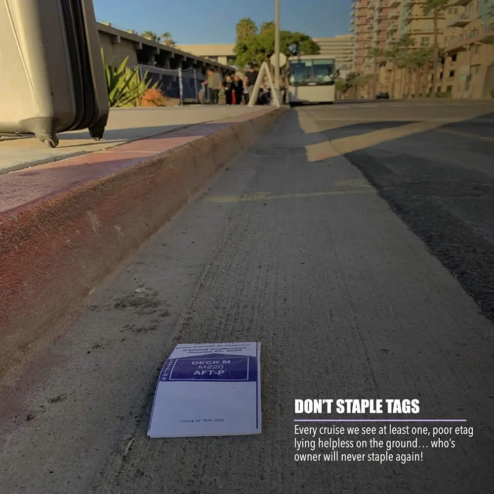 أسلاك الفولاذ كابل حلقة كروز الأمتعة علامة أصحاب البريدي ختم الحقيبة البلاستيكية واضح كروز العلامات مقاوم للماء السفينة بطاقة تذكرة كم #5