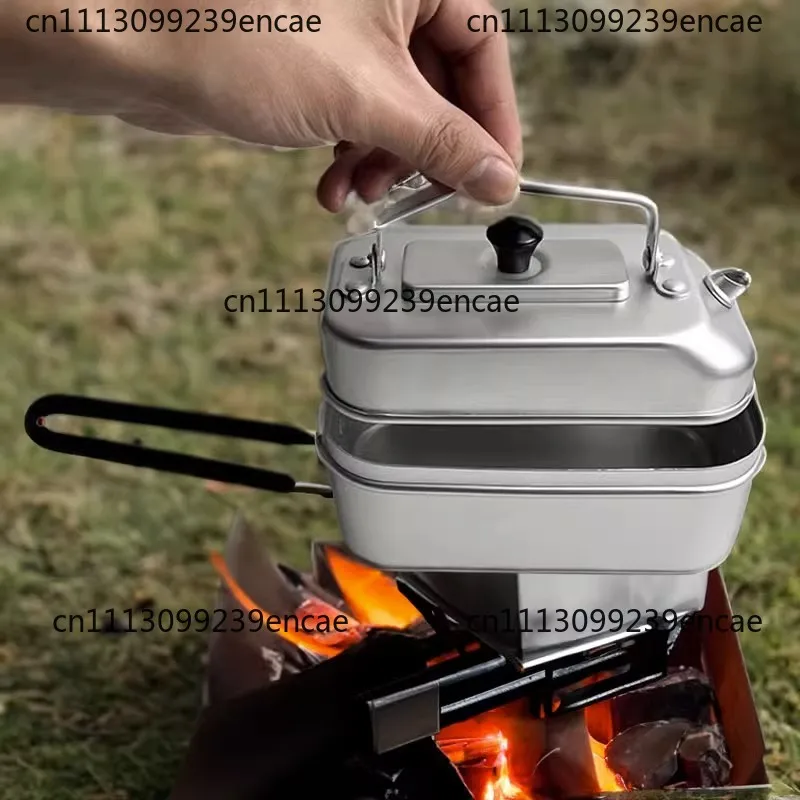Ultralight Portable Picnic Camping Tourist Kettle Teapot Coffee Pot Mess Tin Outdoor Hiking Camp Kitchen Kettle