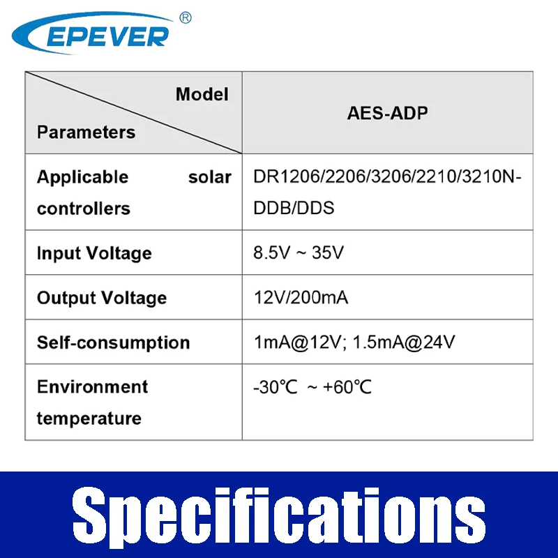 AES-ADP Converts Solar Controller Signal Into Refrigerator Signal Accessory for EPEVER DuoRacer And Refrigerator Connection