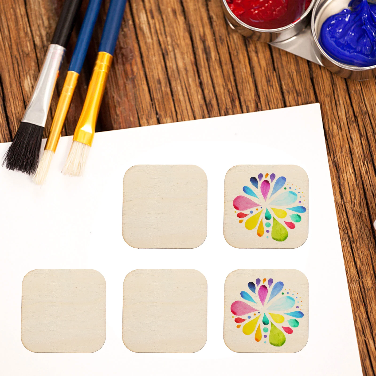 

100Pcs High Quality Blank Wooden Slices Unique Shape Hanging Pendants for Holiday Decoration Gifts DIY Wood Slices