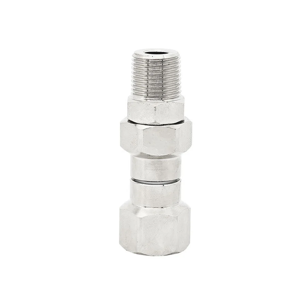 Pressure Washer 360-degree Swivel Stainless Steel Construction Leak-free Connection Heavy-duty Performance Silver