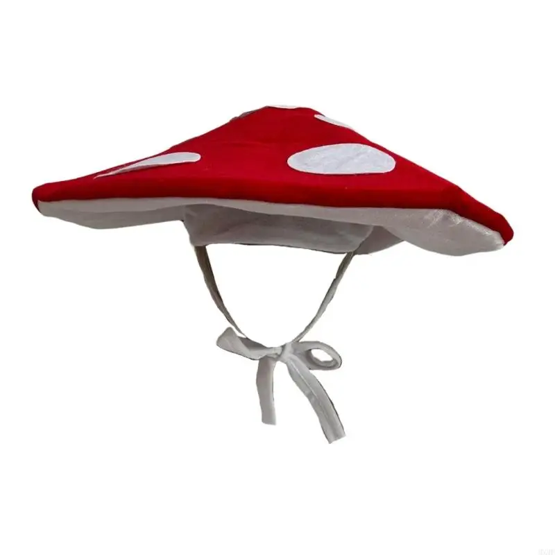 MXMF Funny Mushroom Hat Plush Headgear Festival Accessory Hat for Kids Adults