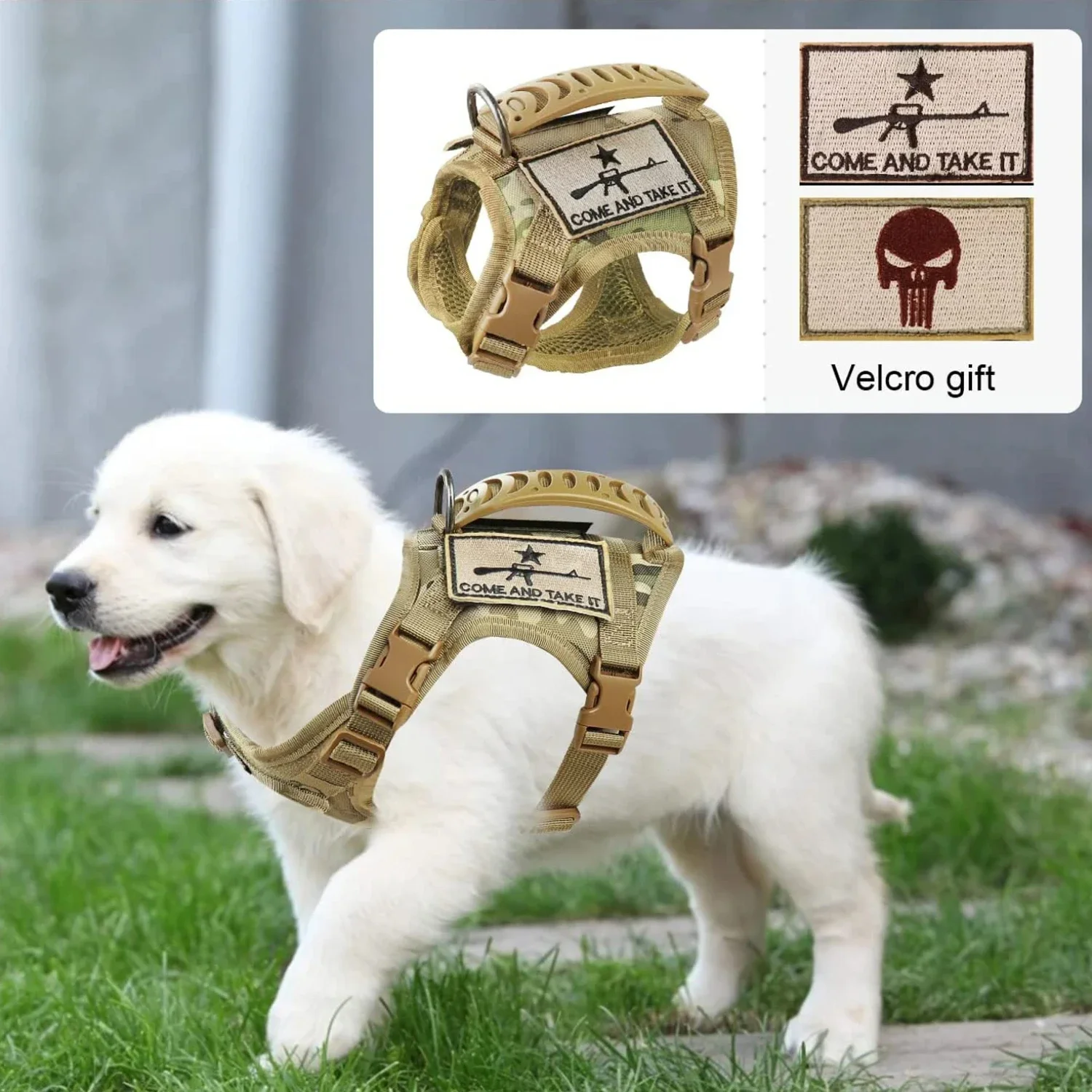 

Must-Have for Safety and Comfort-Minded Pet Owners - Durable, Adjustable, and Comfortable Tactical Training Harness for Small Ac