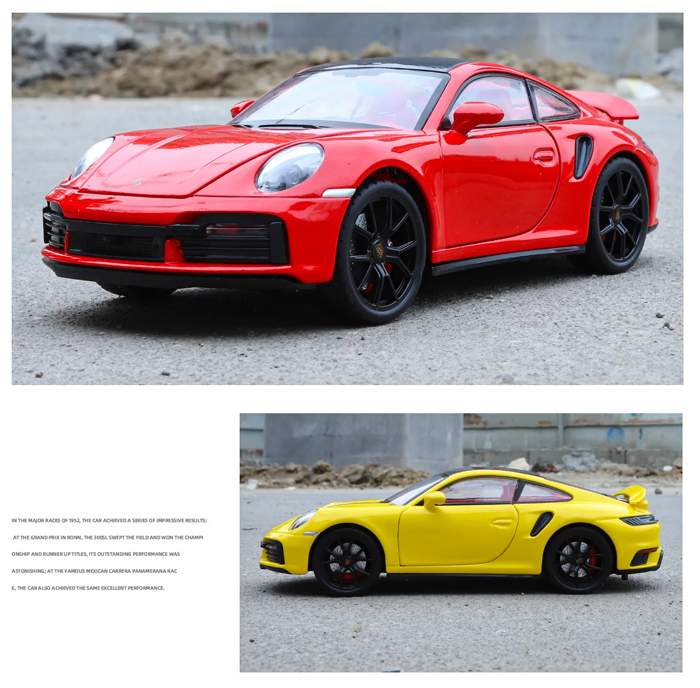 1:24 Porsche 911 992 Turbo S Legierung Sportwagen Modell Druckguss Metall Rennfahrzeug Auto Modell mit Simulation Sound und Licht Kinderspielzeug Geschenk – Detail 16