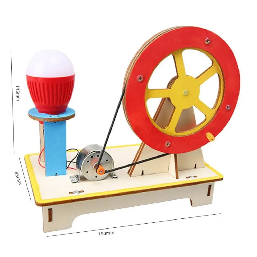 1 Набор креативных научных игрушек по физике, 3D головоломки с приводом от ветра, «сделай сам», электрическая мини-деревянная модель для детей