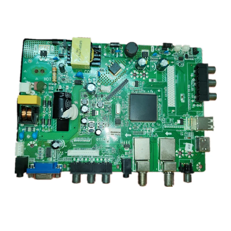 

TP.S512.P66 QT526HP Three in one TV motherboard tested with good resolution1366x768 voltage 30-40v 600MA