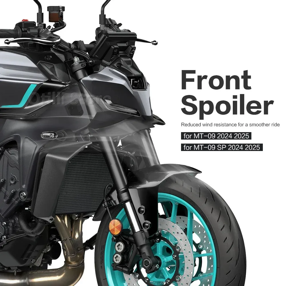 جديد لياماها MT-09 SP MT 09 MT09 SP 2024 2025 دراجة نارية أسود عارية الجبهة سبويلر وينجليت الهوائية الجناح عدة سبويلر