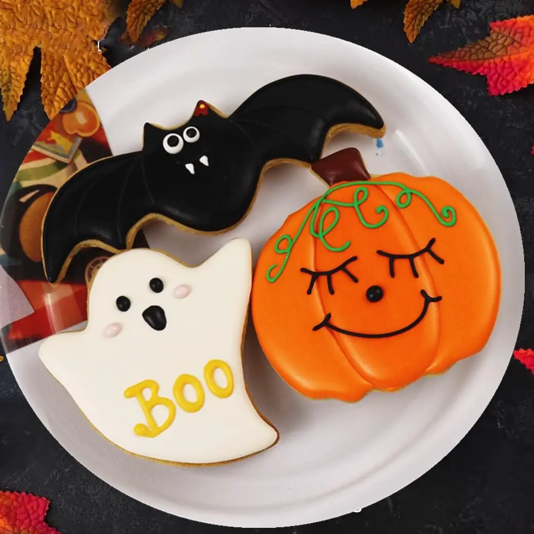 7-teiliges Halloween-Ausstechformen-Set, lebensmittelechter Edelstahl, Kürbis-, Geister-, Fledermaus- und Totenkopfformen, glatte Kanten, für DIY-Backen zu Hause – Detail 11