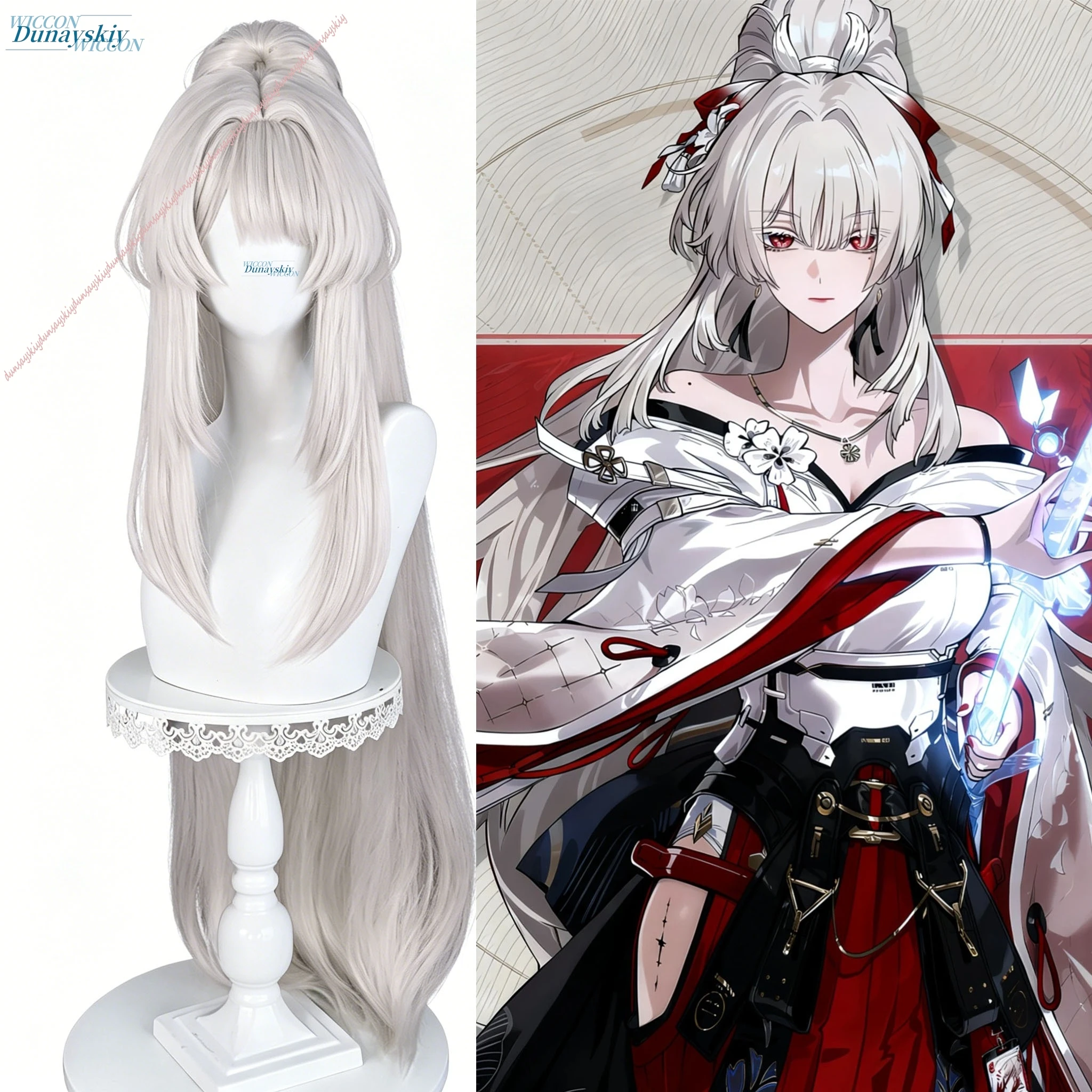 

Парик Wuthering Waves, светло-розовый, длинные волосы, аксессуар для ролевых игр, косплей Хиёки, реквизит для Хэллоуина, для женщин и девушек, в комплекте шапочка для парика