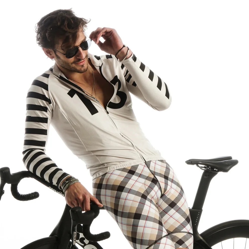 Love The Pain Apring Autumn Long Sleeve Cycling Jersey 9D Bib Set Men Bicycle Thin Jacket Suit Maillot Mountain Bike Sports Suit