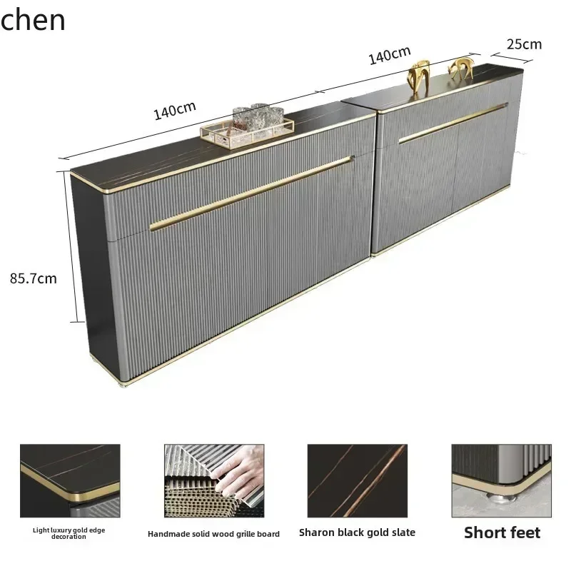 DSA  light luxury dining side locker rock slab modern style simple living room narrow rock slab small apartment