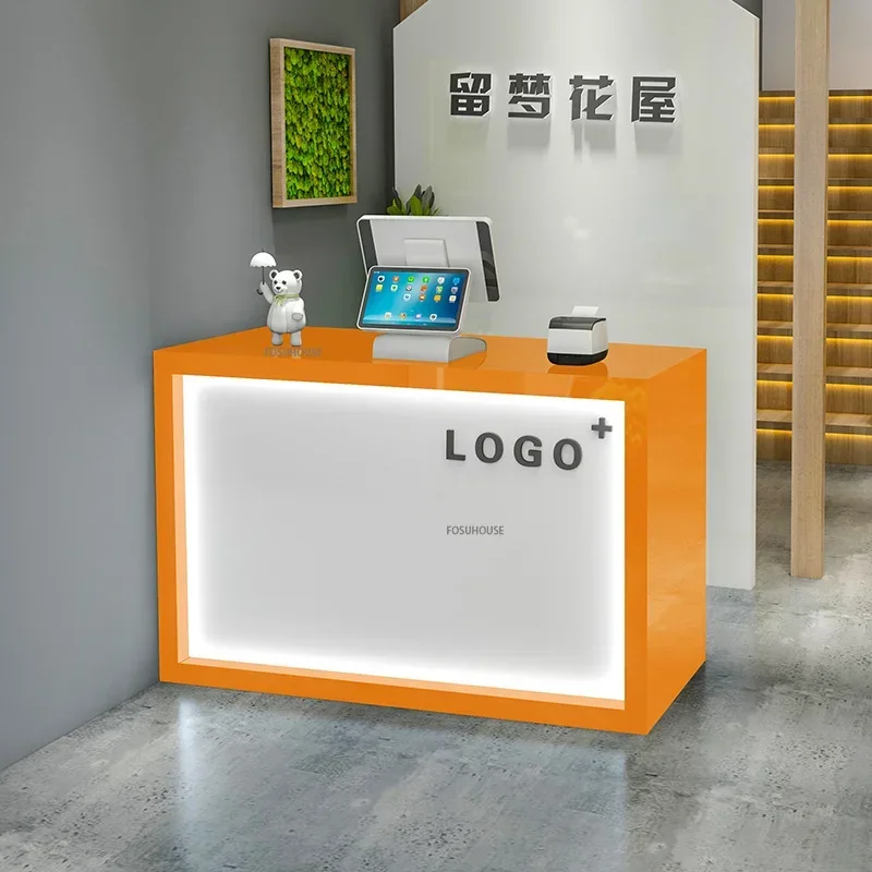 

Home Counter Modern Reception Desk Beauty Salon Simple Clothing Store Cash Registers Barber Shop Reception Counter Commercial