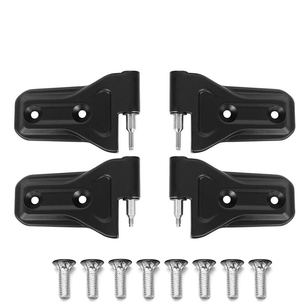 4 PCS Aluminium Coated Door Side Hinge For Jeep Wrangler JK JL JT 2007+ Road Steel Door Hinge Kit Not Door Hinge Cover Decor