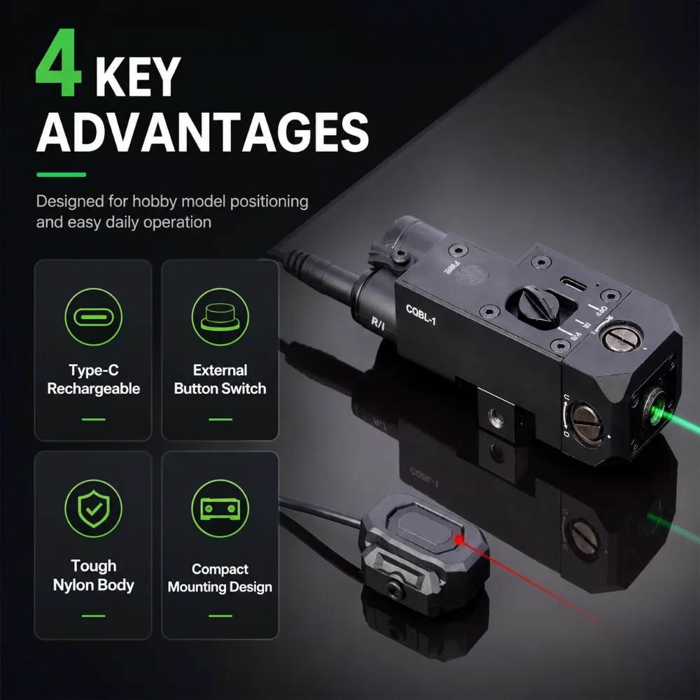 Compact CQBL-1 Hobby Model Alignment Device Type-C Direct Charge With Separate Remote Control Switch Fitting