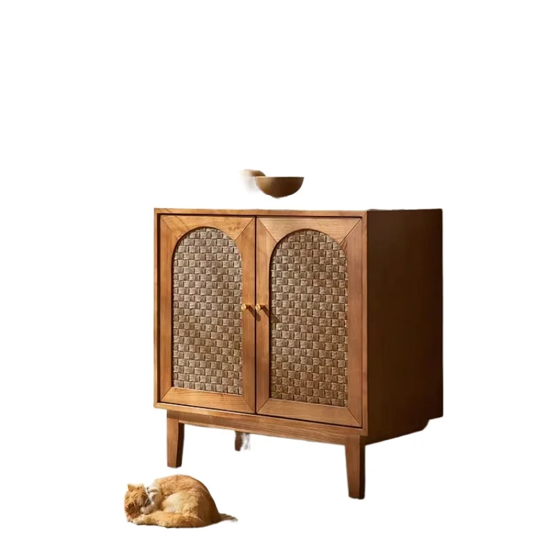 

Скандинавский буфет из цельного дерева, простая современная гостиная, шкаф для кладовой, прихожая из японского ротанга, шкаф для телевизора