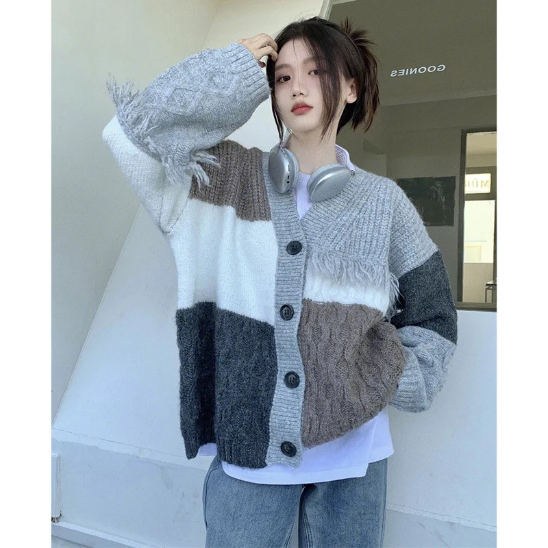 Women's Autumn and Winter Soft Glutinous Small Fragrant Wind Korean Sweaters, Knitted Sweaters, Outercoats, Female