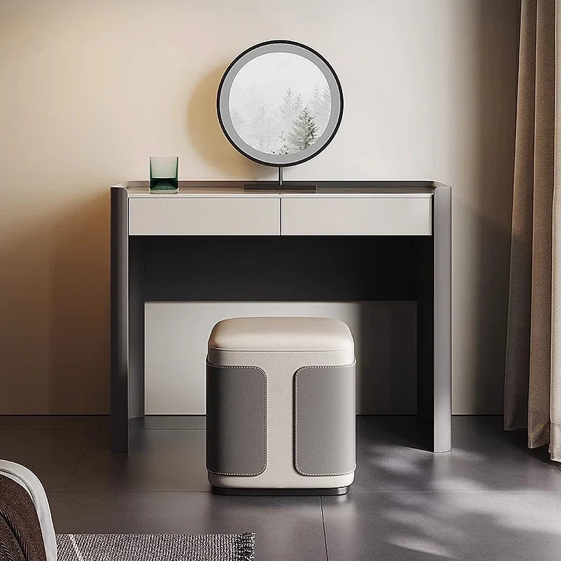 Children'S Vanity Tables Wood Stool Minimalist Mirror Makeup Vanity Tables Bedroom Seating Coiffeuse De Chambre Home Furniture