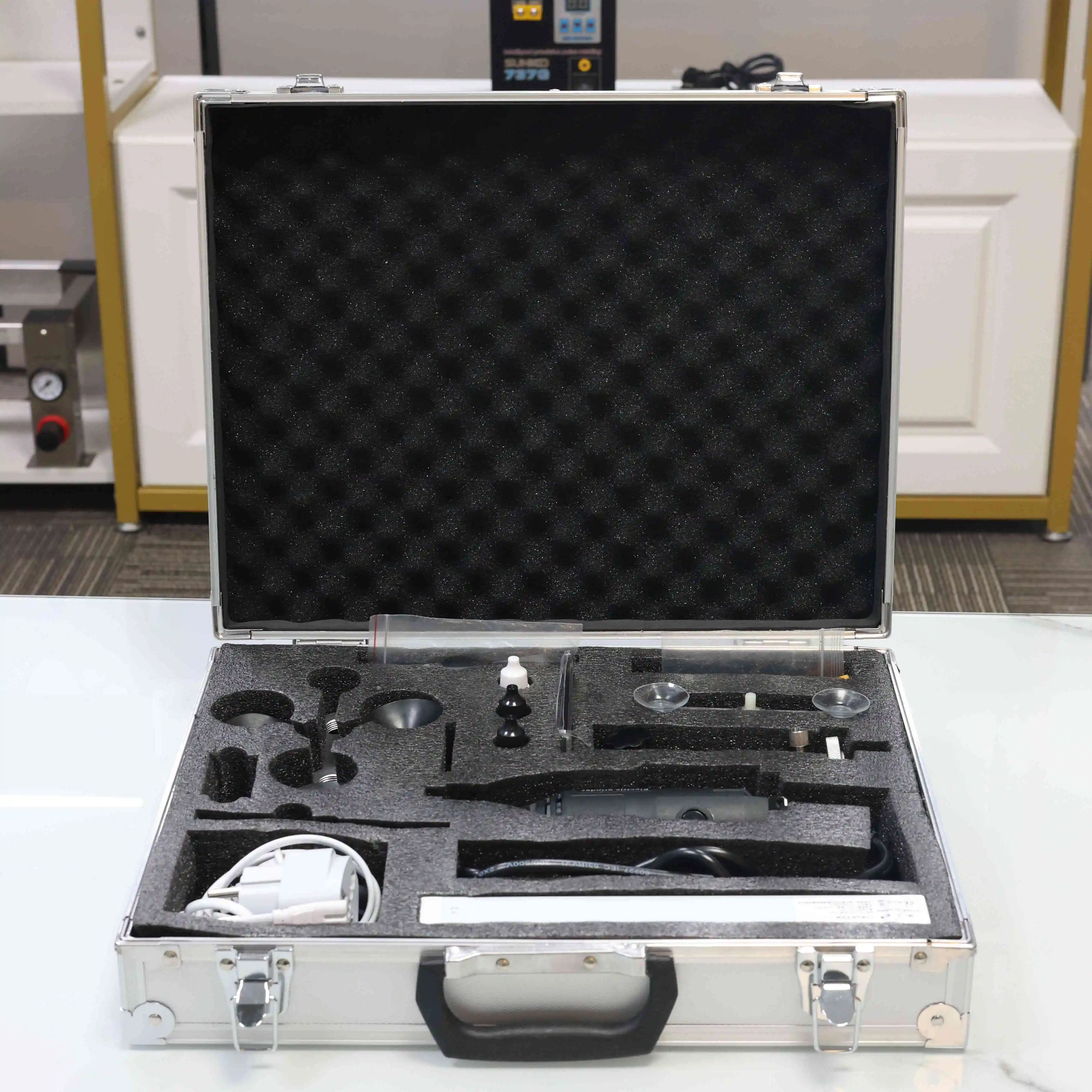 Front Windshield Repair Crack Car Front Professional Accessories Toolbox Stainless Steel Vacuum Suction Cup