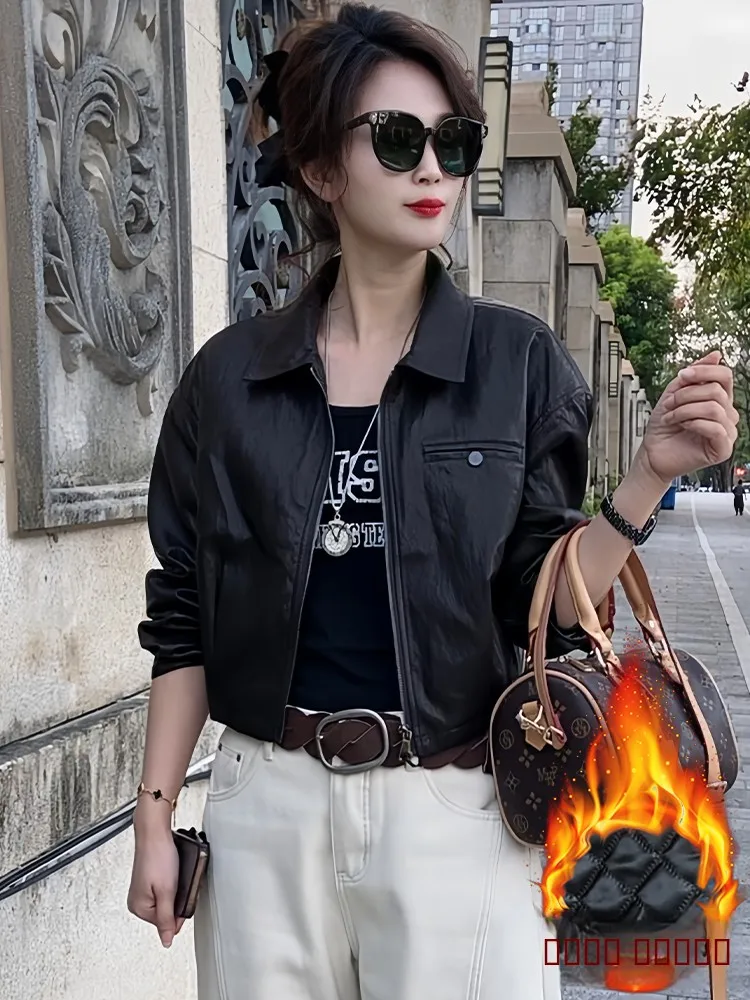 

Модная джинсовая куртка с подкладкой для женщин, тренд осень-зима 2026, повседневная, свободного кроя, на молнии, цветная