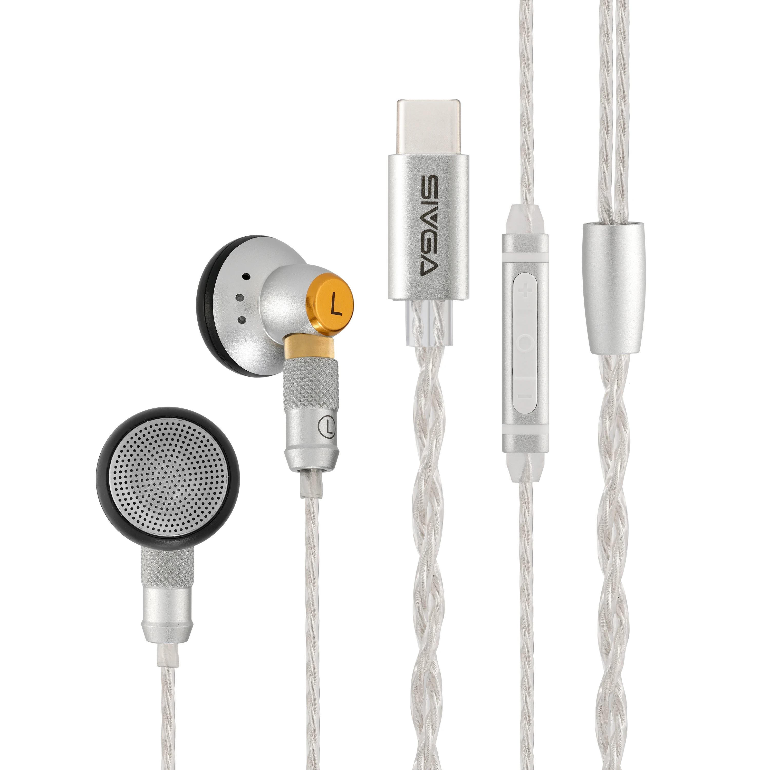 SIVGA M260 14,2 mm dynamische driver HiFi bedrade oordopjes met platte kop High-Fidelity in-ear oortelefoons