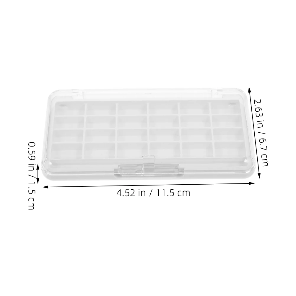 2Pcs Eye Shadow Organizer Box Transparent Empty Makeup Palette DIY Lipstick Holder Portable Compact Refillable Storage Case