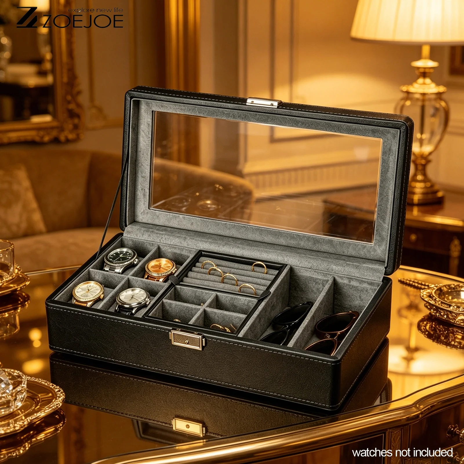 zoejoe-–-boite-de-rangement-pour-montres-en-cuir-pu-avec-couvercle-transparent-organisateur-de-bijoux-multi-grilles-avec-tiroir-etui-de-rangement-pour-montres-1-piece