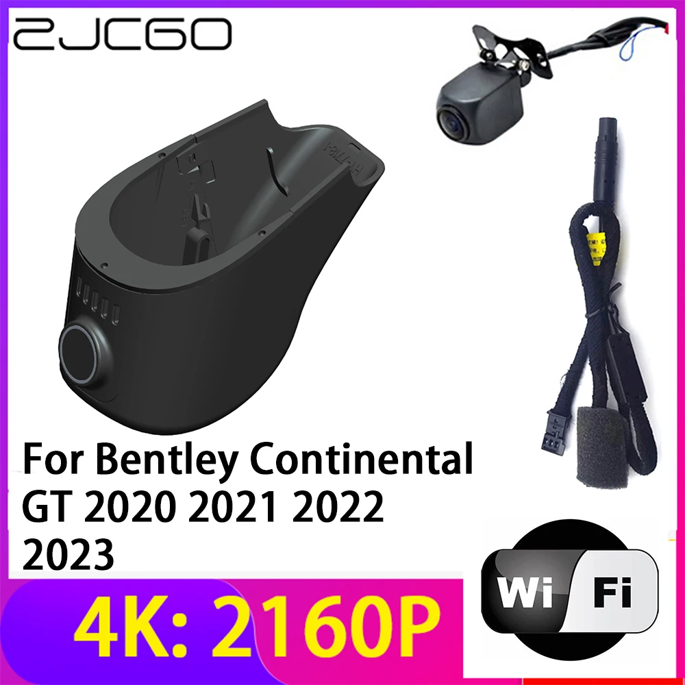 

ZJCGO 4K 2160P Dash Cam Car DVR Camera 2 Lens Recorder Wifi Night Vision for Bentley Continental GT 2020 2021 2022 2023