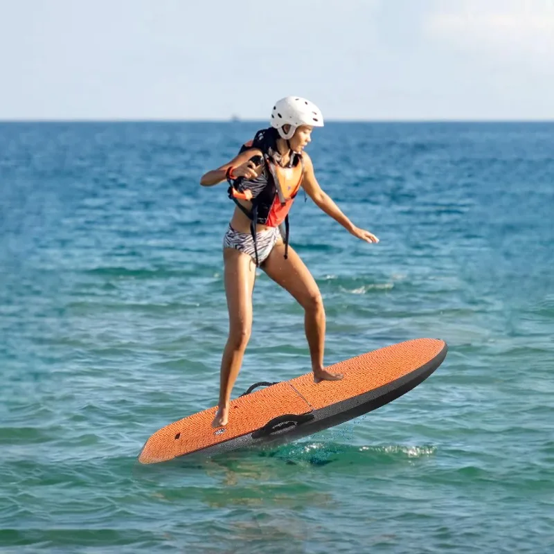 Wireless Remote Control Carbon Fiber Hydrofoil Electric Surfboard Unisex 8kwh Motor Power Water Sports Ocean Waters Efoil Wood