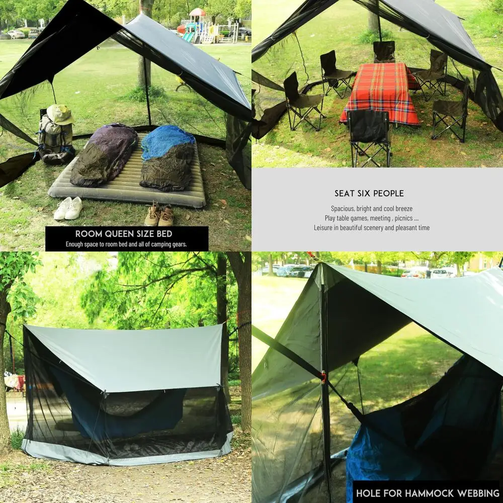 

Hammock Canopy for Outdoor Picnics, Backyard Relaxation, Backpacking, Camping, and Beach Fun in Summer