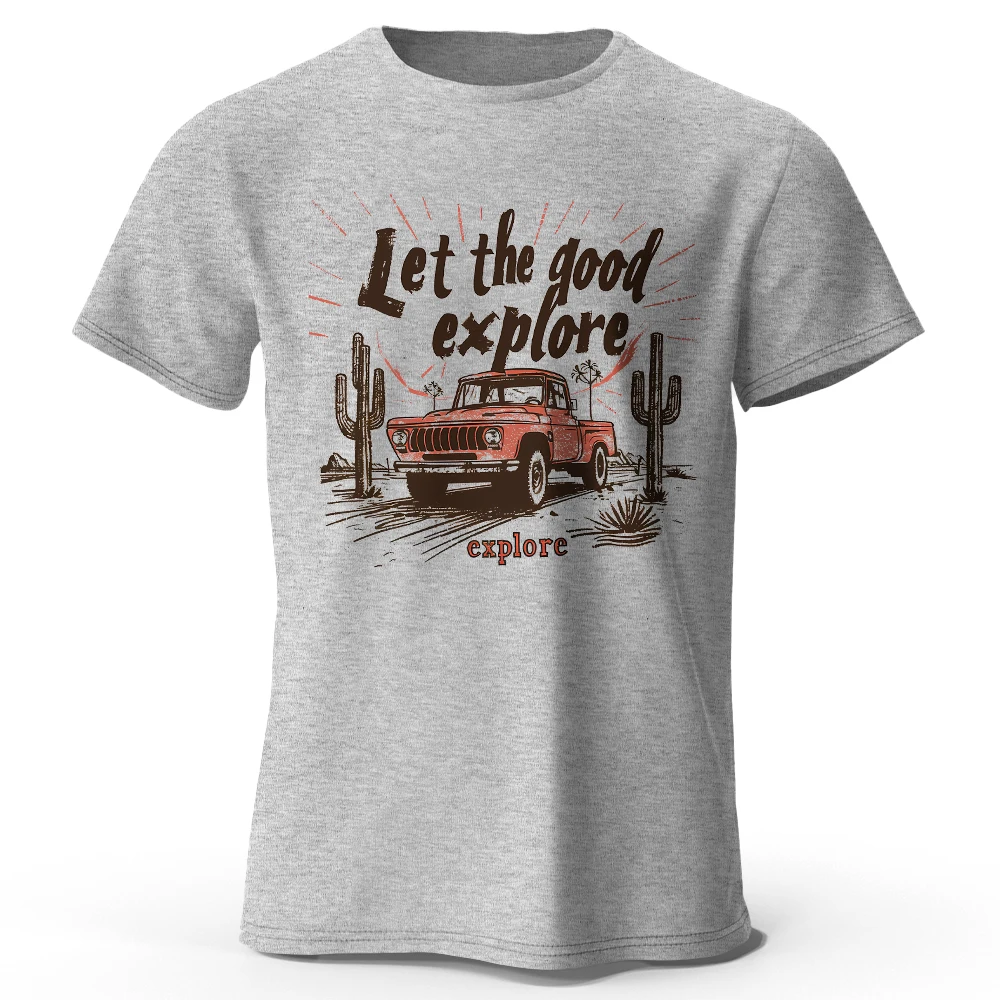 Americana Trucker Badge Bedrucktes Unisex-T-Shirt für Männer und Frauen, T-Shirts, Tops, 100 % Baumwolle, Diesel-Punk-Grafik, Highway-Legende